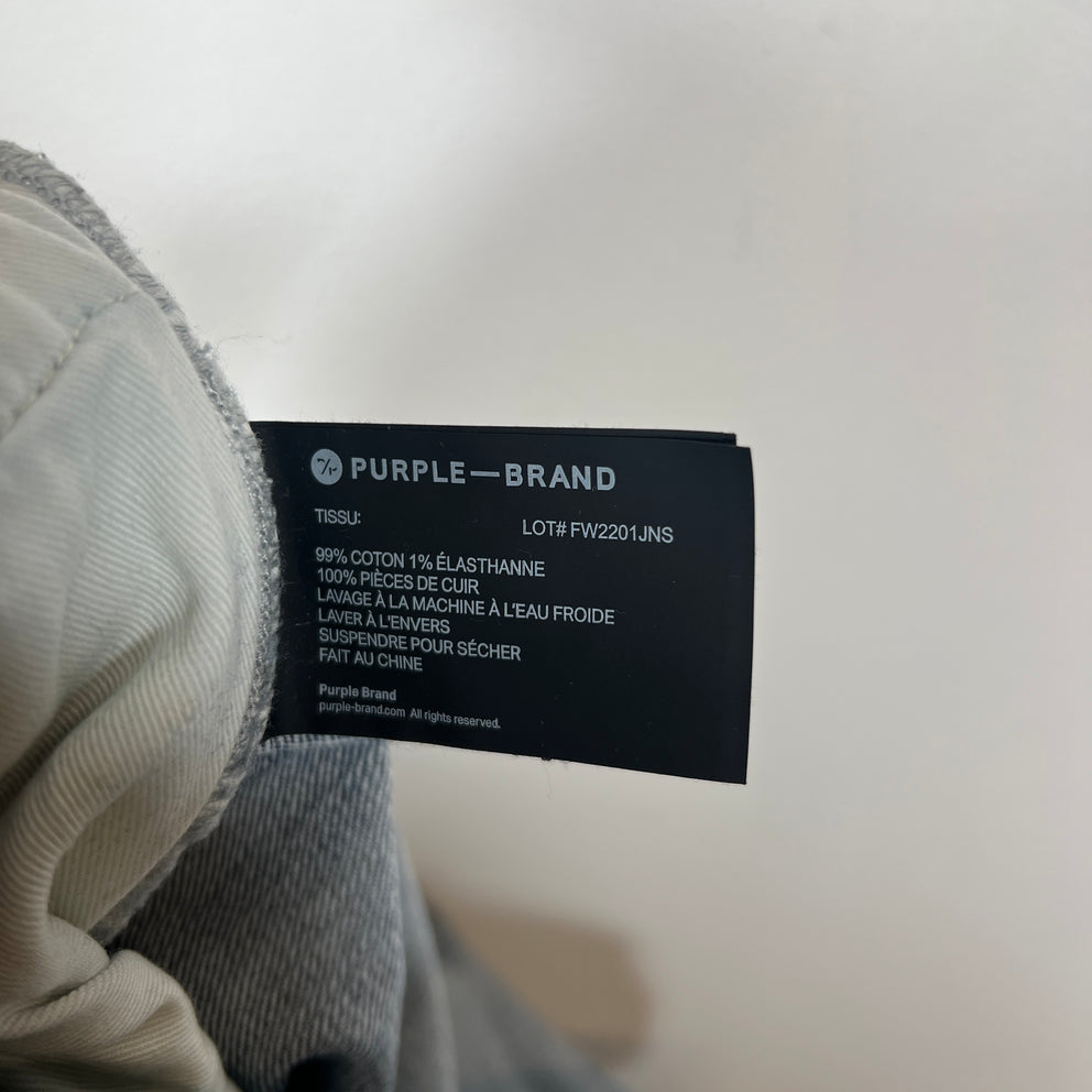 Purple Brand Lightwash Distressed Jeans Size 34