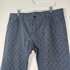 Louis Vuitton Blue Monogram Jeans Size 36