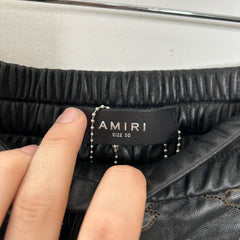 Amiri Laser Cut Western Leather Shorts Size M