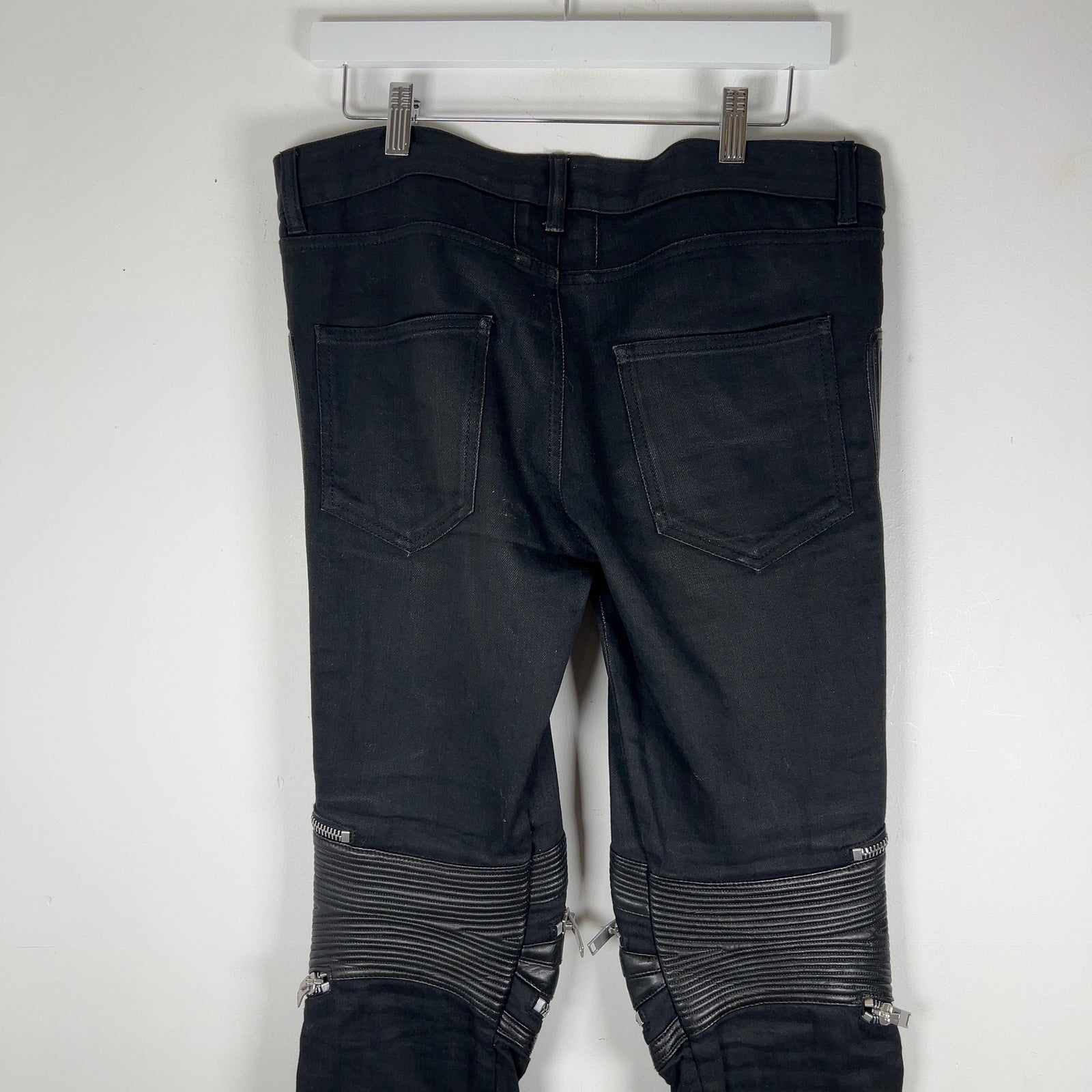 Saint Laurent FW13 D04 Lambskin Zipper Biker Jeans