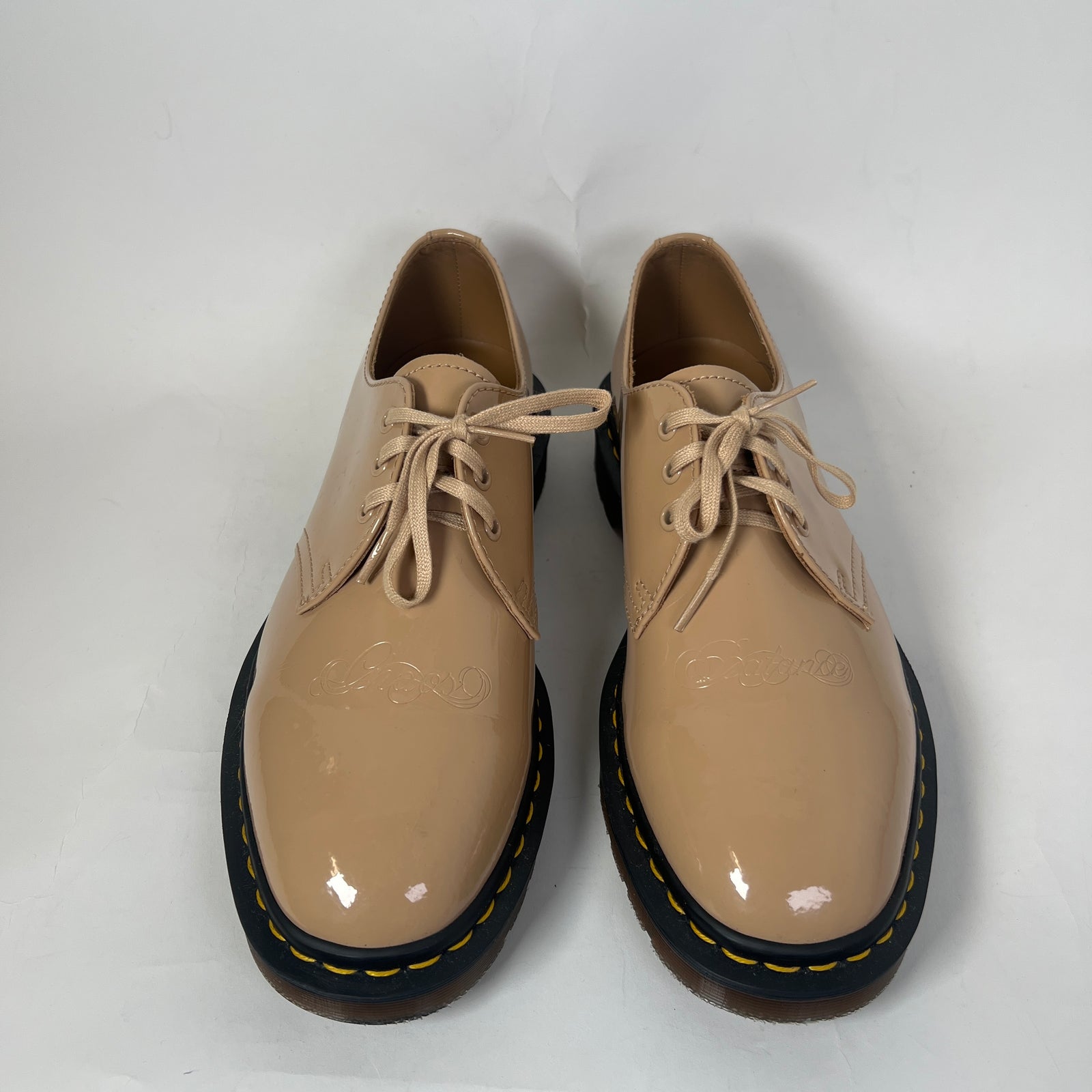 Undercover x Dr. Martens Beige 1461 Patent Leather Derby Shoes Size 10
