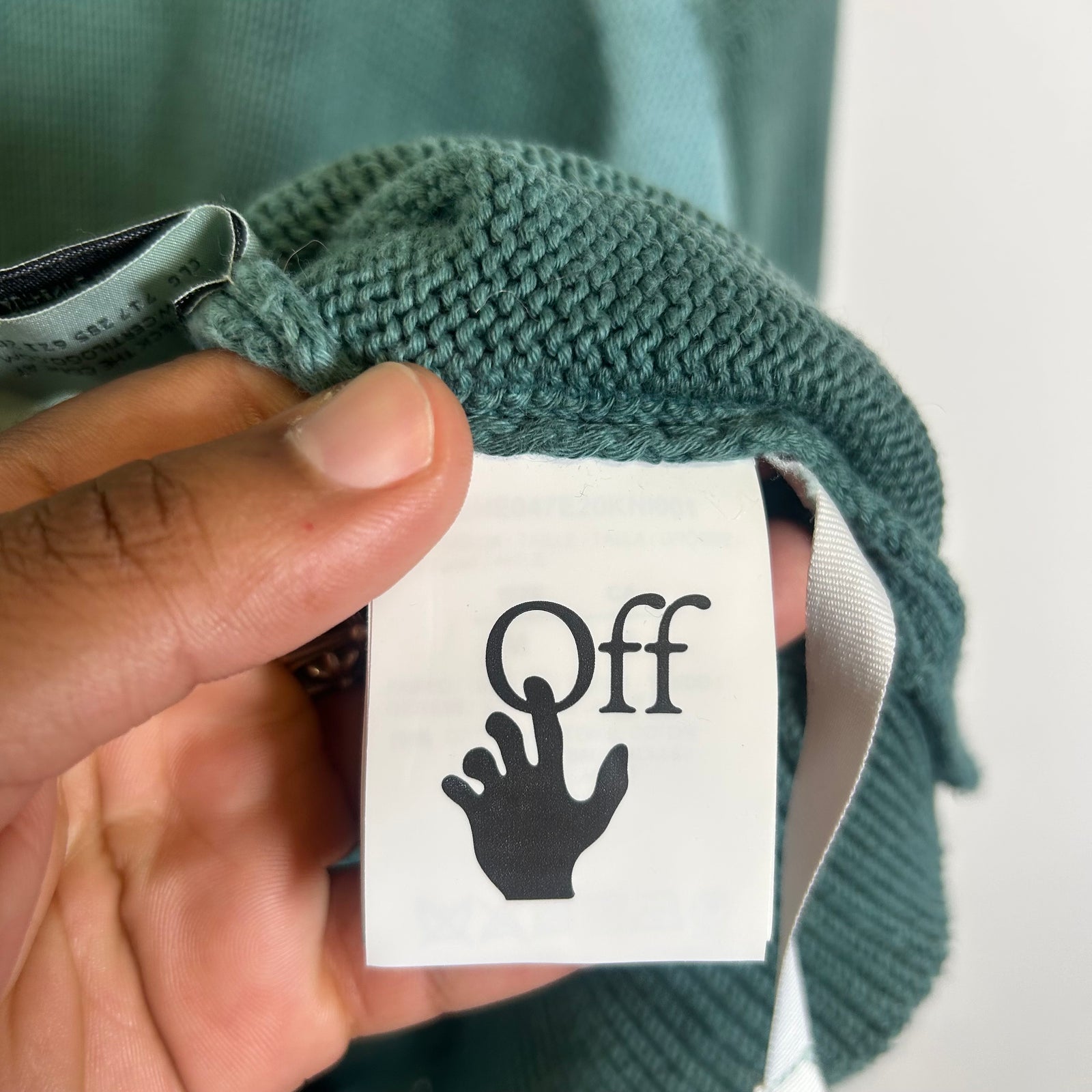 Off-White Rib Knit Tye Dye Sweater
