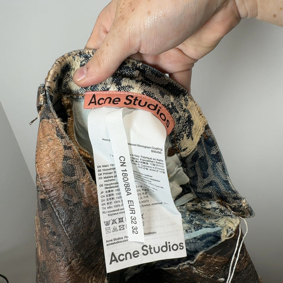 Acne Studios Distressed Monogram Jeans