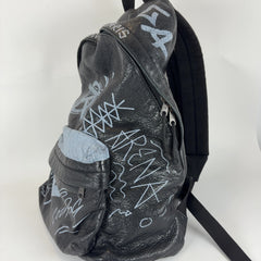 Balenciaga Graffiti Leather Explorer Backpack