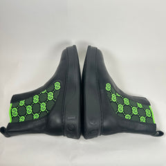 Gucci Black/Green Elastic Chelsea Boot Size GG 8.5