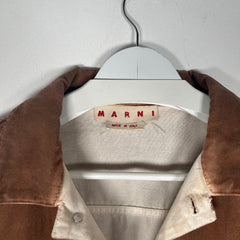 Marni Brown Washed Denim Jacket Size L