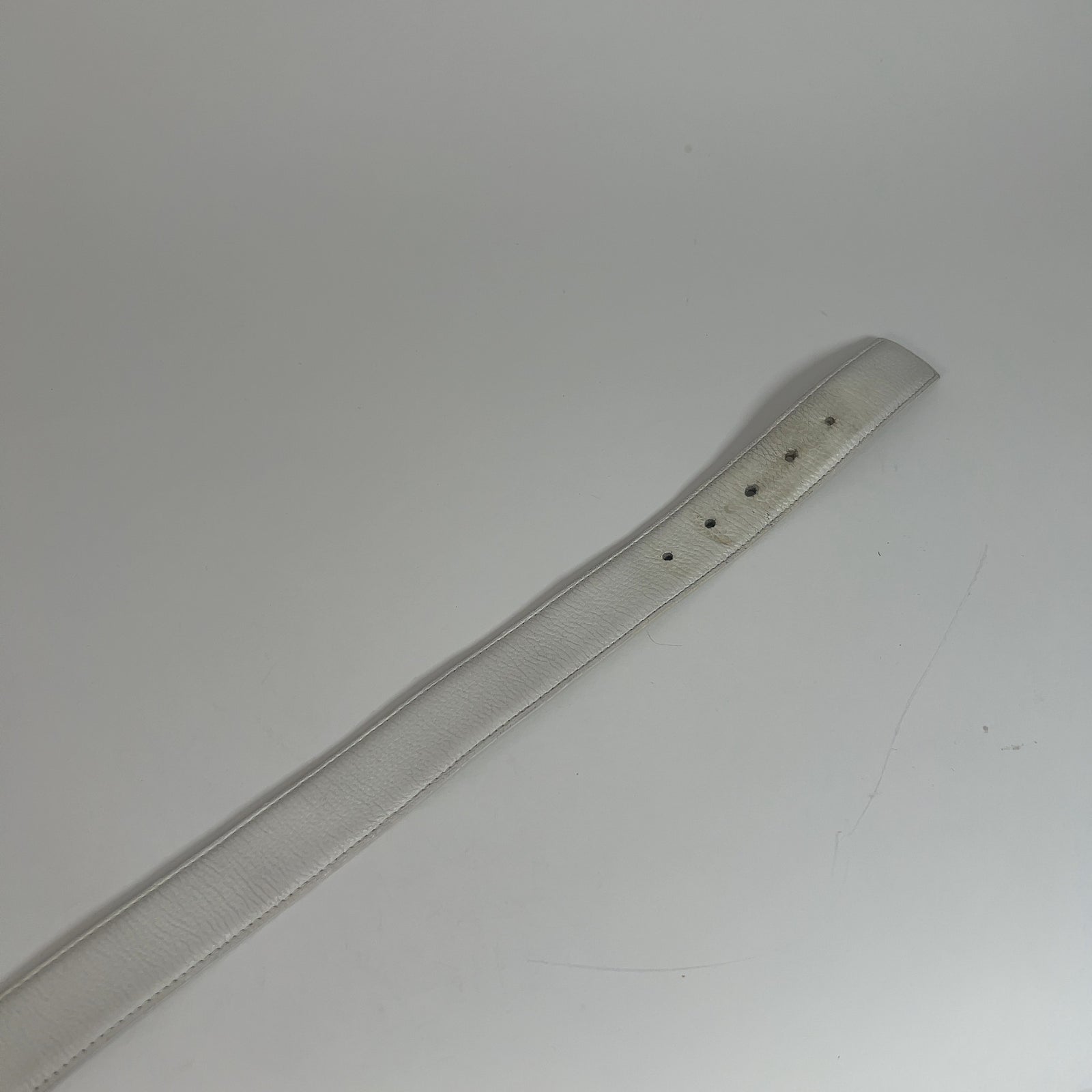Chrome Hearts White 'Oval Cross' Belt Size 32