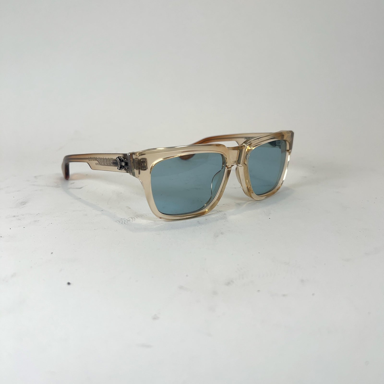 Chrome Hearts Clearish Frame Box Officer Sunglasses