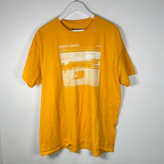 Denim Tears x Pyrex MCA Yellow 'Vision' T-Shirt Size XL