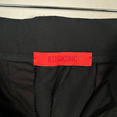 Kusikohc Black Embroidered Eyelet Pants Size L