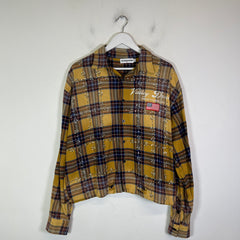 Vale Chocolate 'Valley Dreams' Rhinestone Flannel Shirt