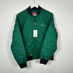 Supreme Sequin Patch Quilted Bomber Jacket Size  M