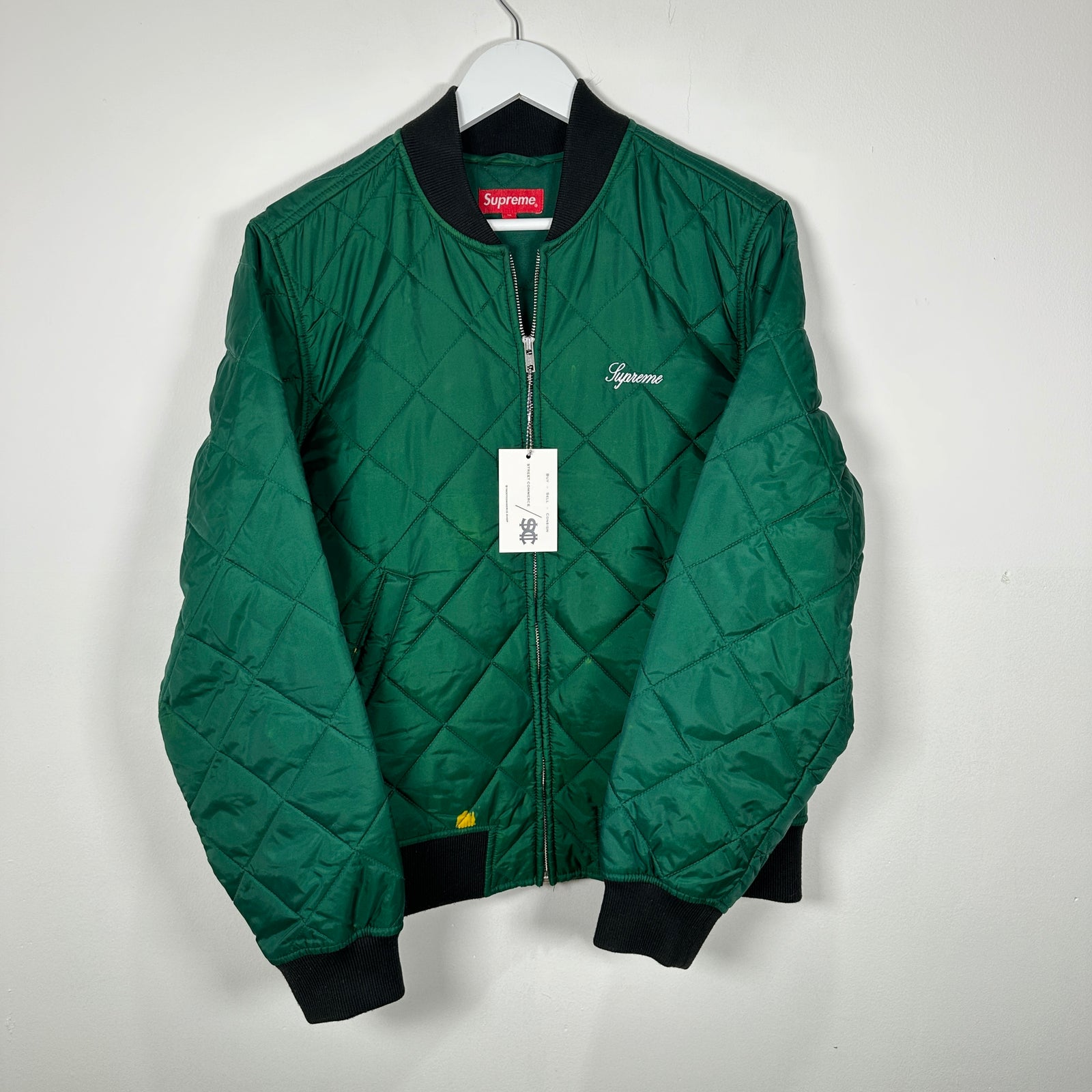 Supreme Sequin Patch Quilted Bomber Jacket Size  M