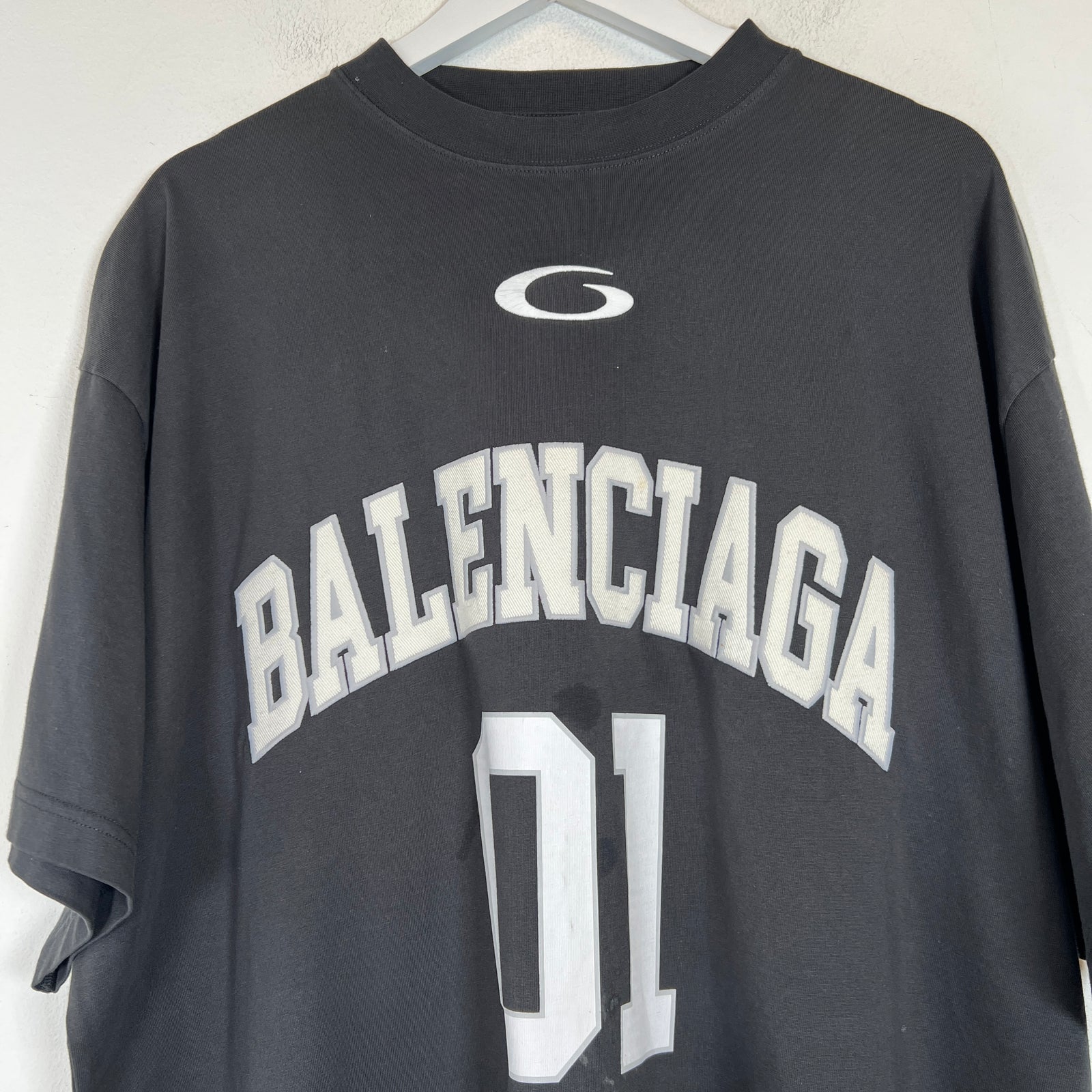 Balenciaga Grey Basketball T-shirt Size 3