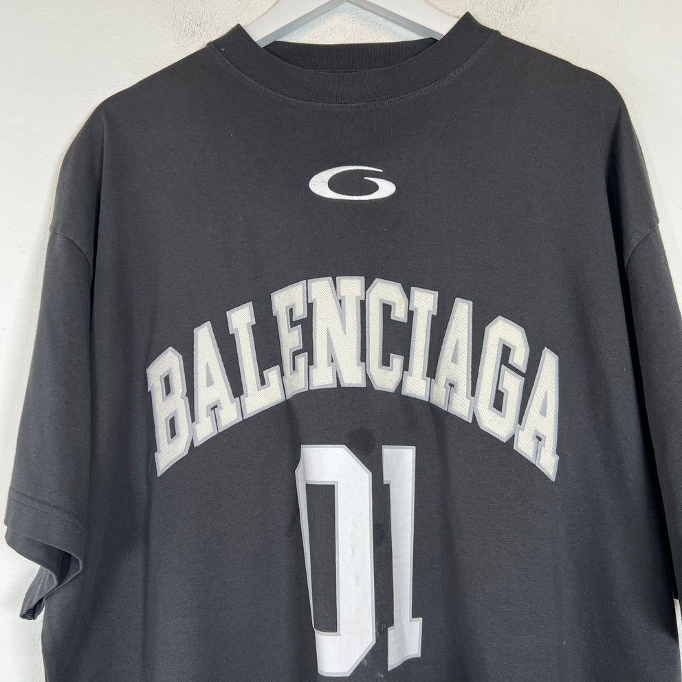Balenciaga Grey Basketball T-shirt Size 3