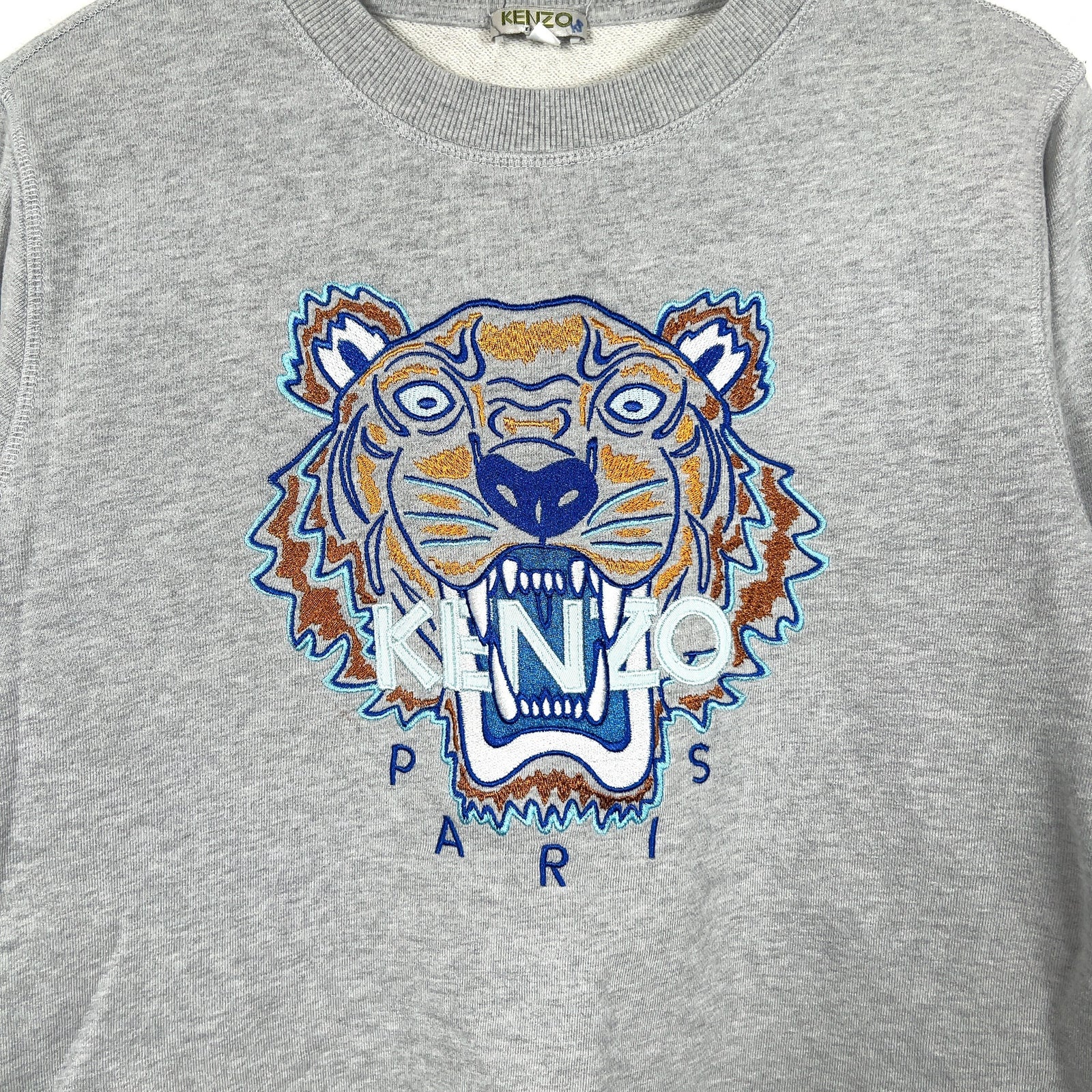 Kenzo Embroidered Tiger Head Logo Crewneck