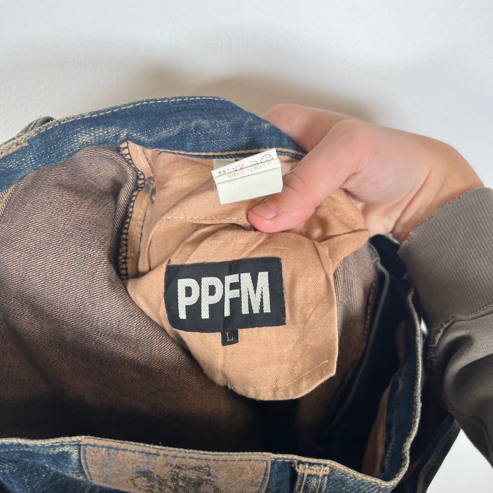 PPFM Double Waist Distressed Denim Jeans Size 32