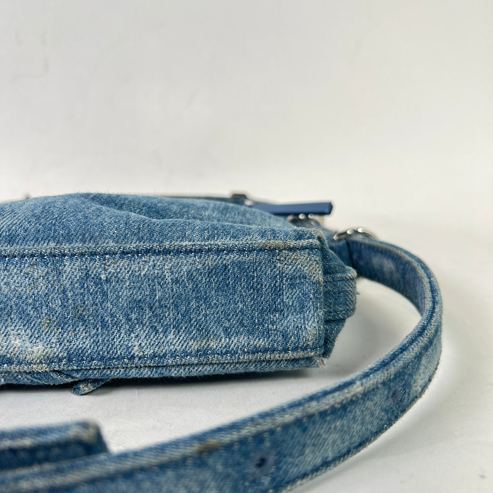 Givenchy Washed Denim Voyou Mini Shoulder Bag