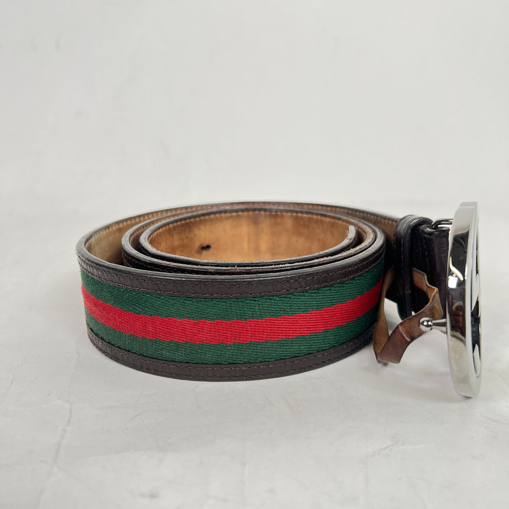 Gucci Web Interlocking G Belt
