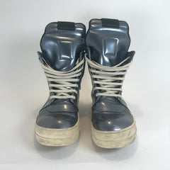 Rick Owens Metallic Geobasket Hightop Sneakers