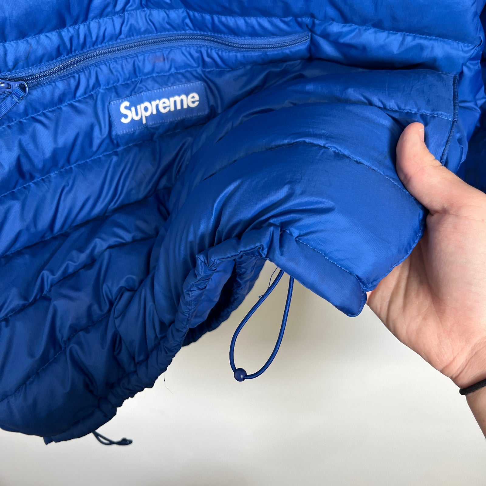 Supreme Micro Down Blue Jacket Size M