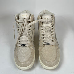 Amiri Beige Glitter Skel Hi-Top Sneaker Size 42