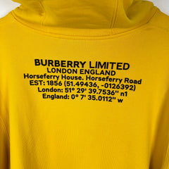 Burberry Yellow 'Location' Hoodie Size XL
