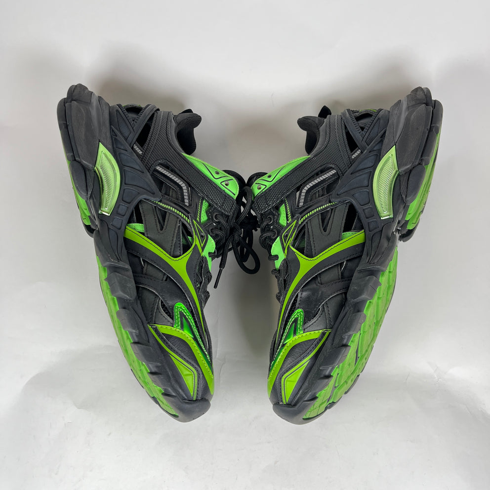 Balenciaga Black/Green Track 2 Sneaker Size 45