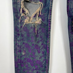Junya Wantanabe Purple Floral Jeans Size S