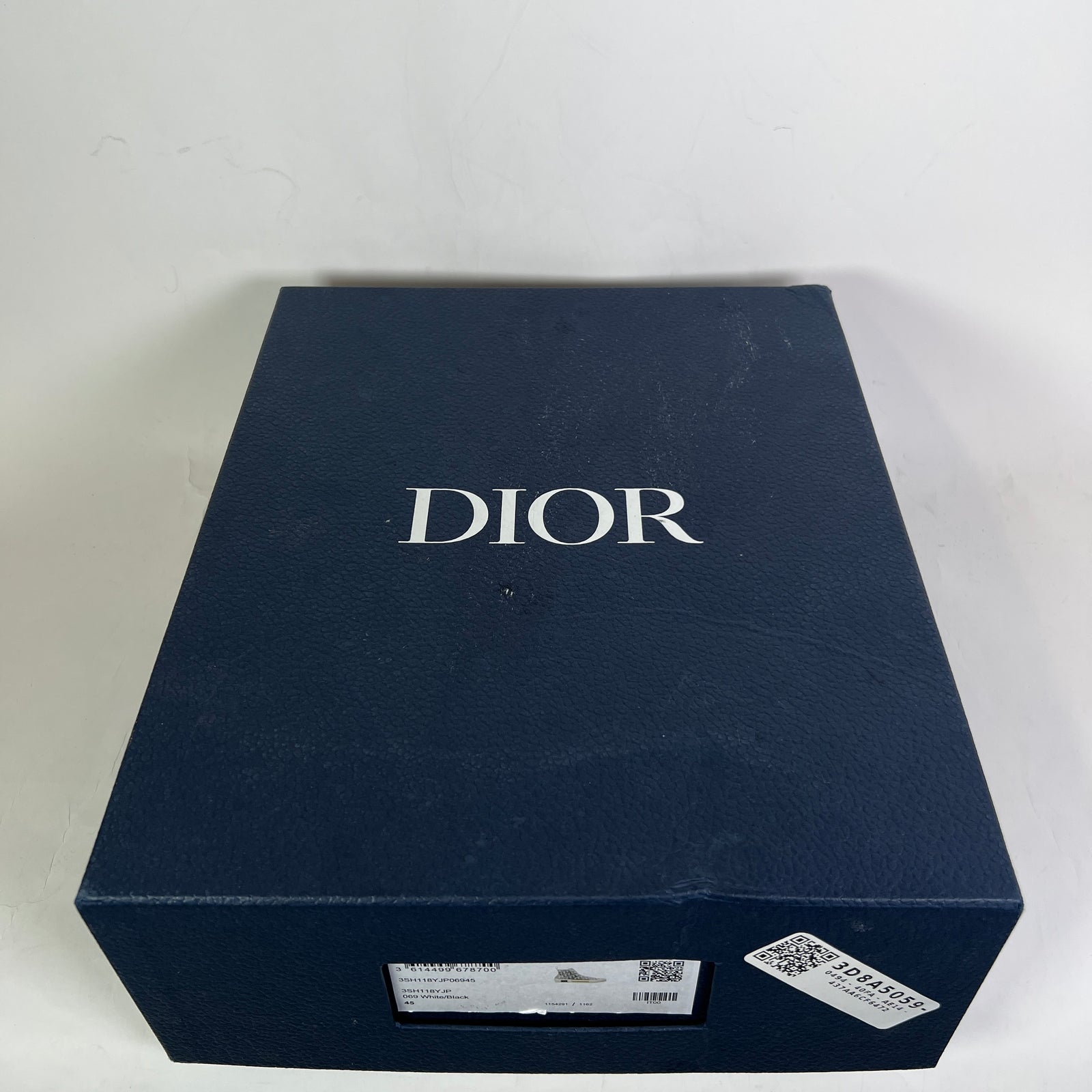 Dior B23 White/Black Oblique High-Top Sneaker Size 45