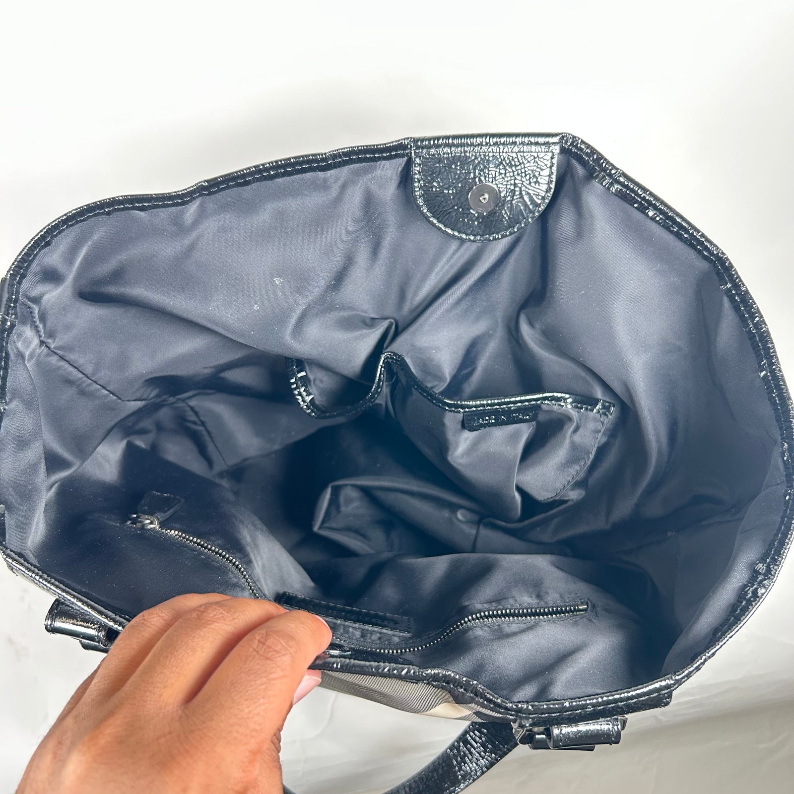 Burberry Grey Nova Check Victoria Tote Bag