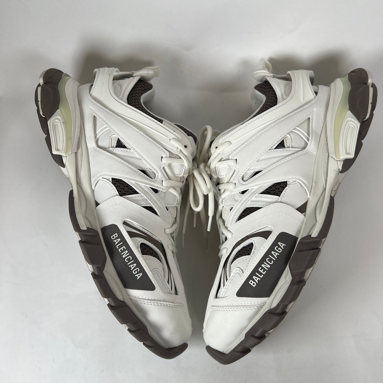 Balenciaga White/Brown Track Sneaker Size 45