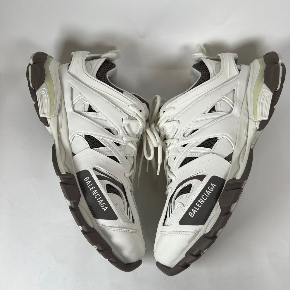 Balenciaga White/Brown Track Sneaker Size 45