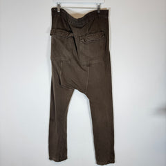 Rick Owens Brown Drop Crotch Sweatpants Size M