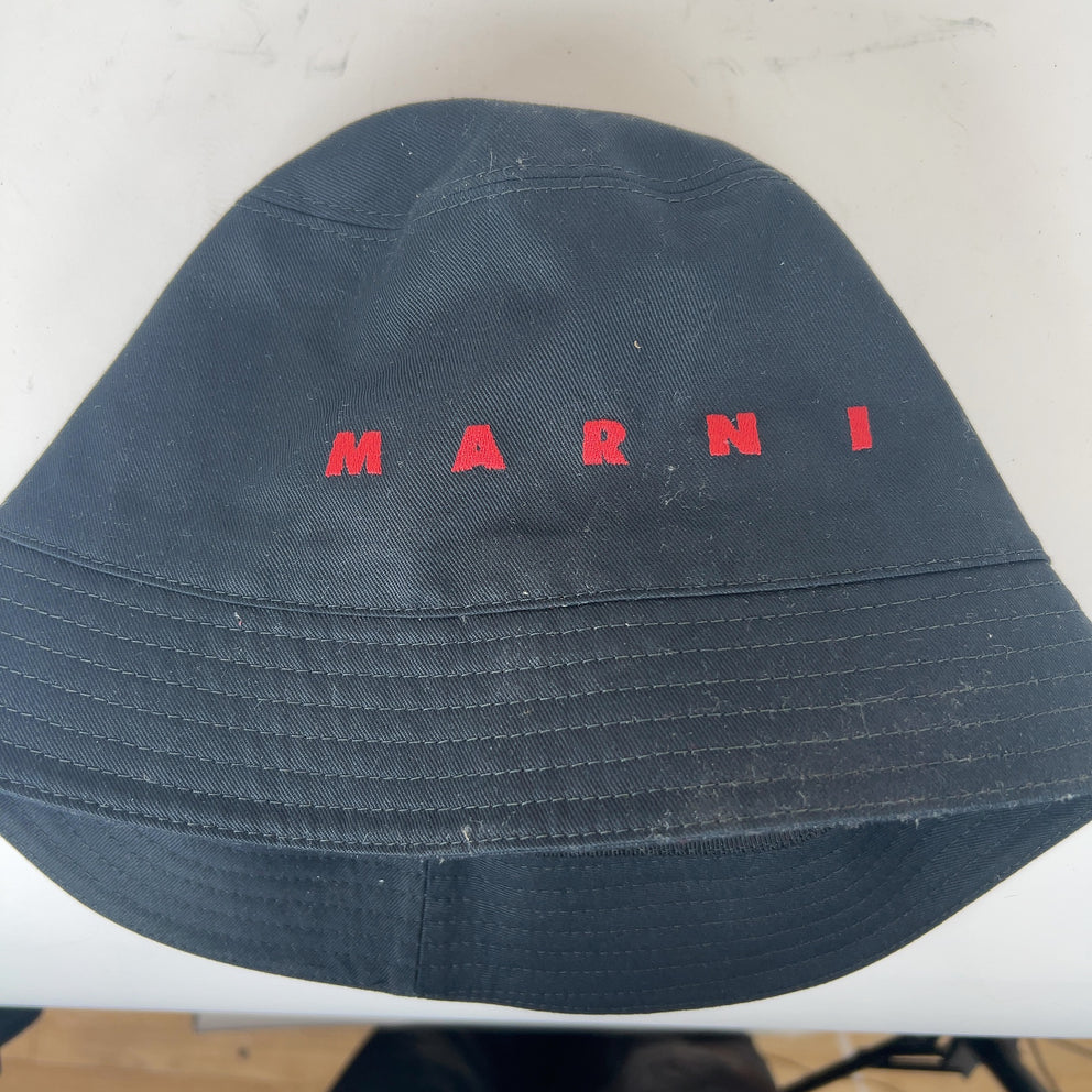 Marni Stitched Logo Bucket Hat