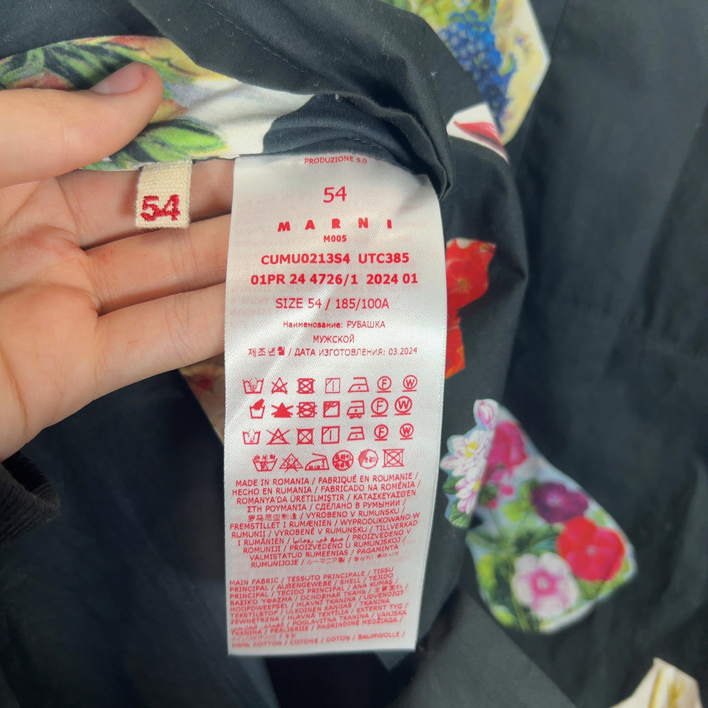 Marni All Over Flower Arrangement Print Shirt