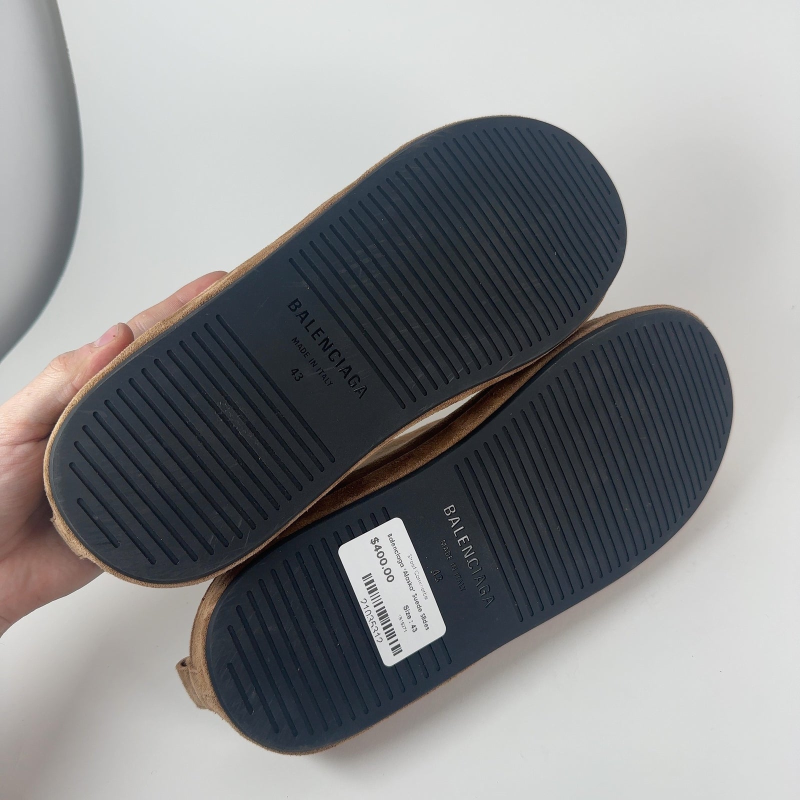 Balenciaga Alaska Suede Slides