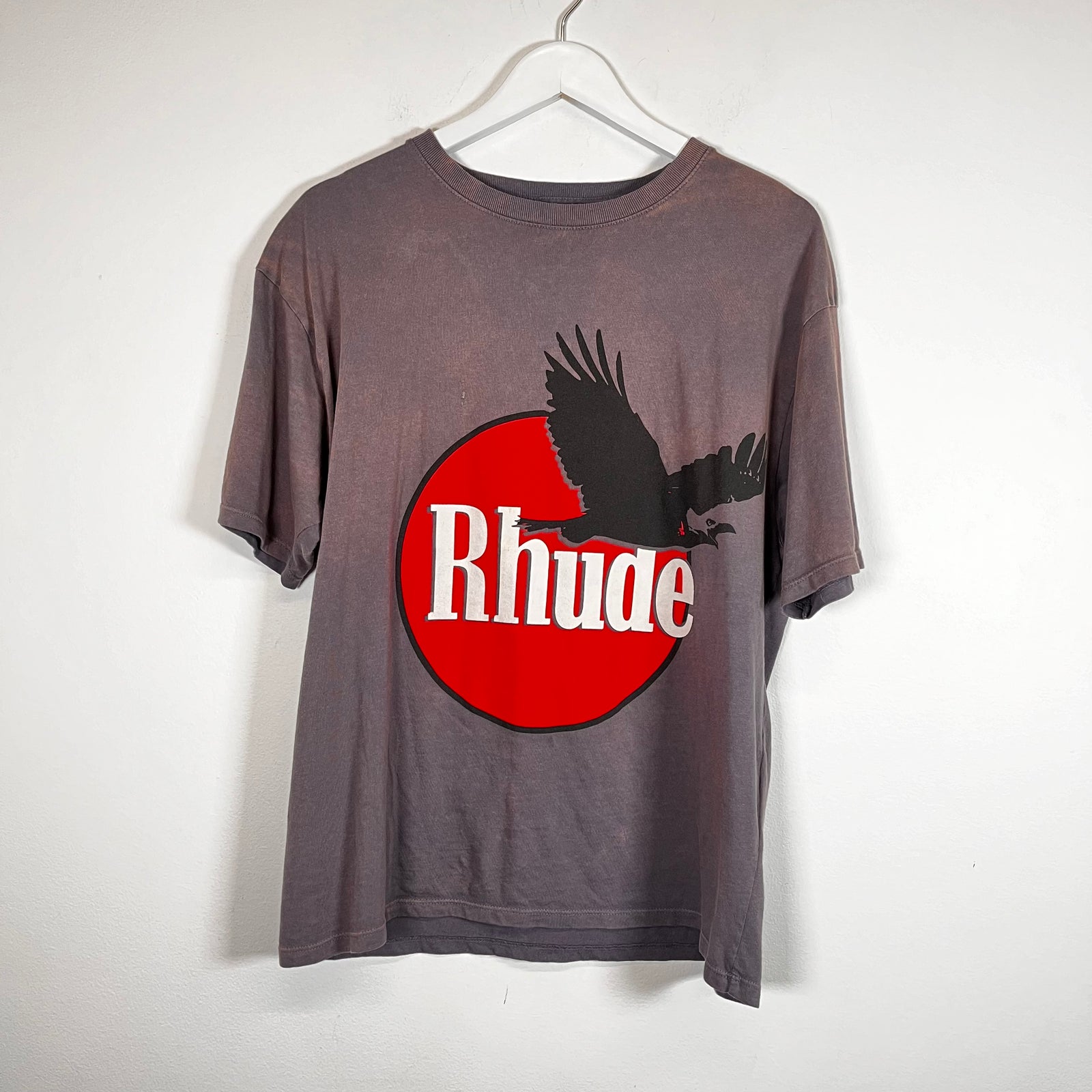 Rhude Vintage Grey Eagle Tee Size S