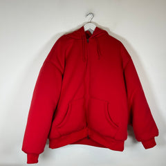 Supreme x The North Face Red Down Filled Oversized Zip-Up Hoodie Size XXL