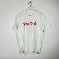 Supreme White 'Play Dead' T-Shirt Size M