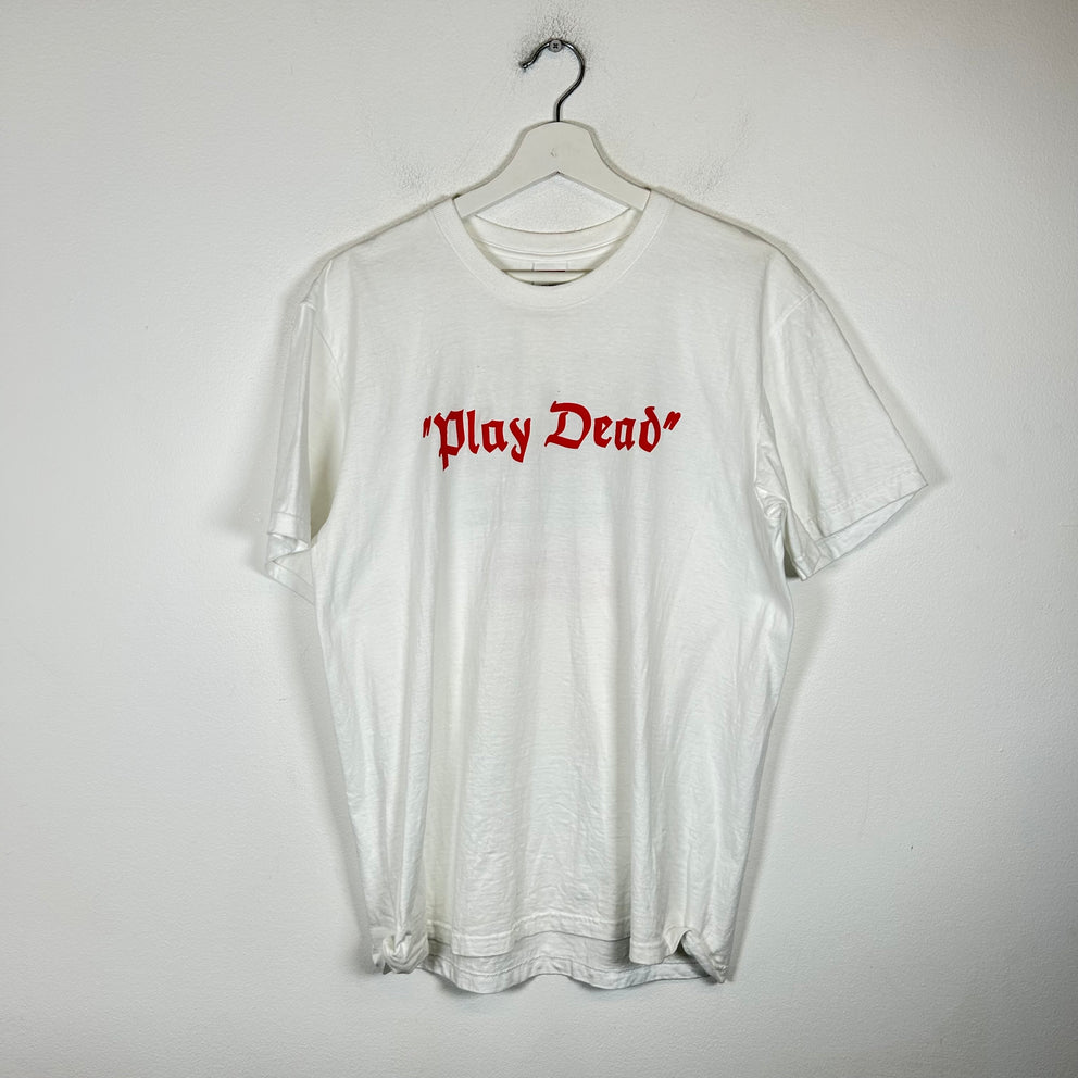 Supreme White 'Play Dead' T-Shirt Size M