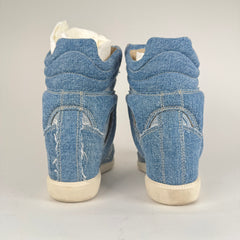 Isabel Marant Blue Bekkett Denim Sneakers Size 38