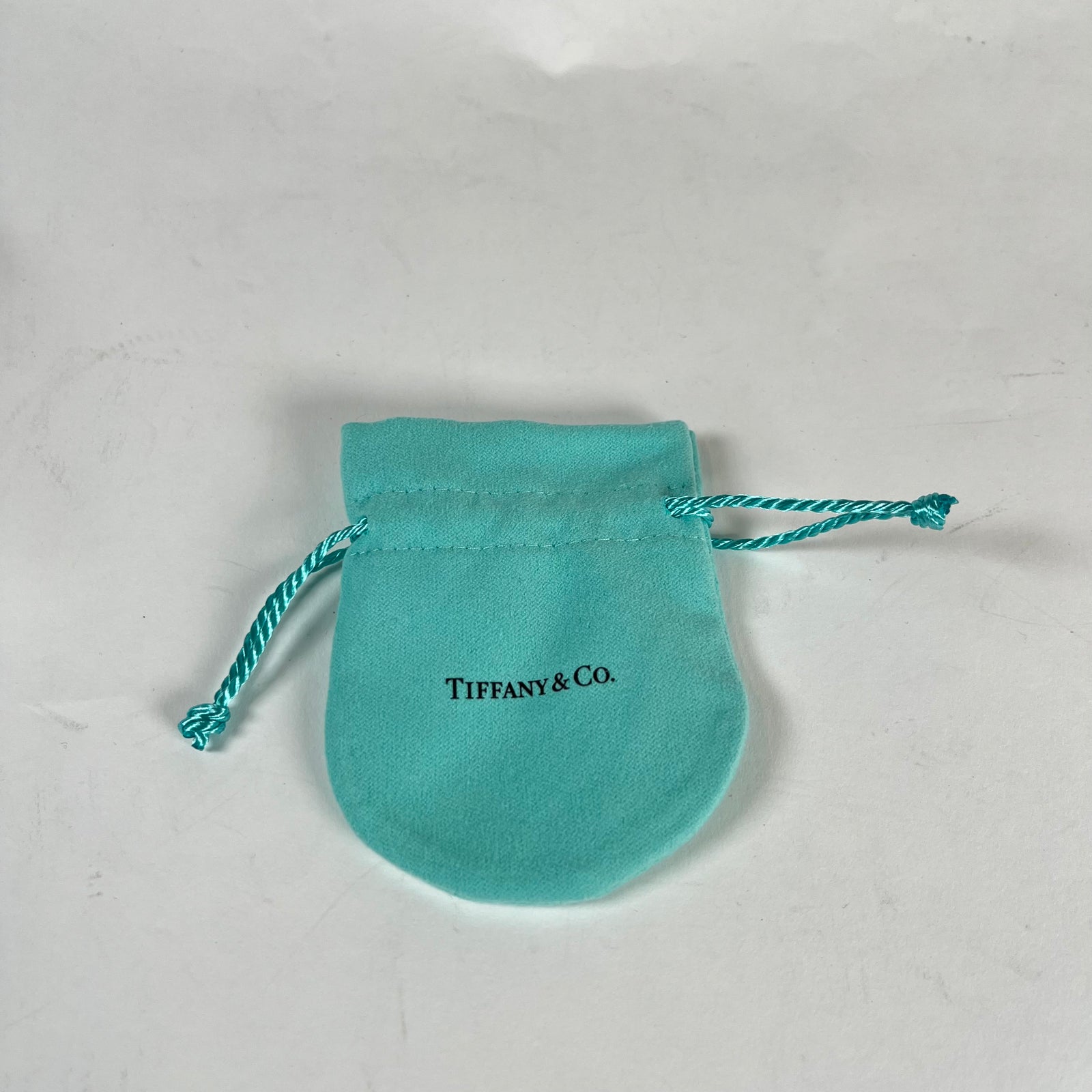 Tiffany Sterling Silver Stamp Logo Diamond Ring Size 10.5