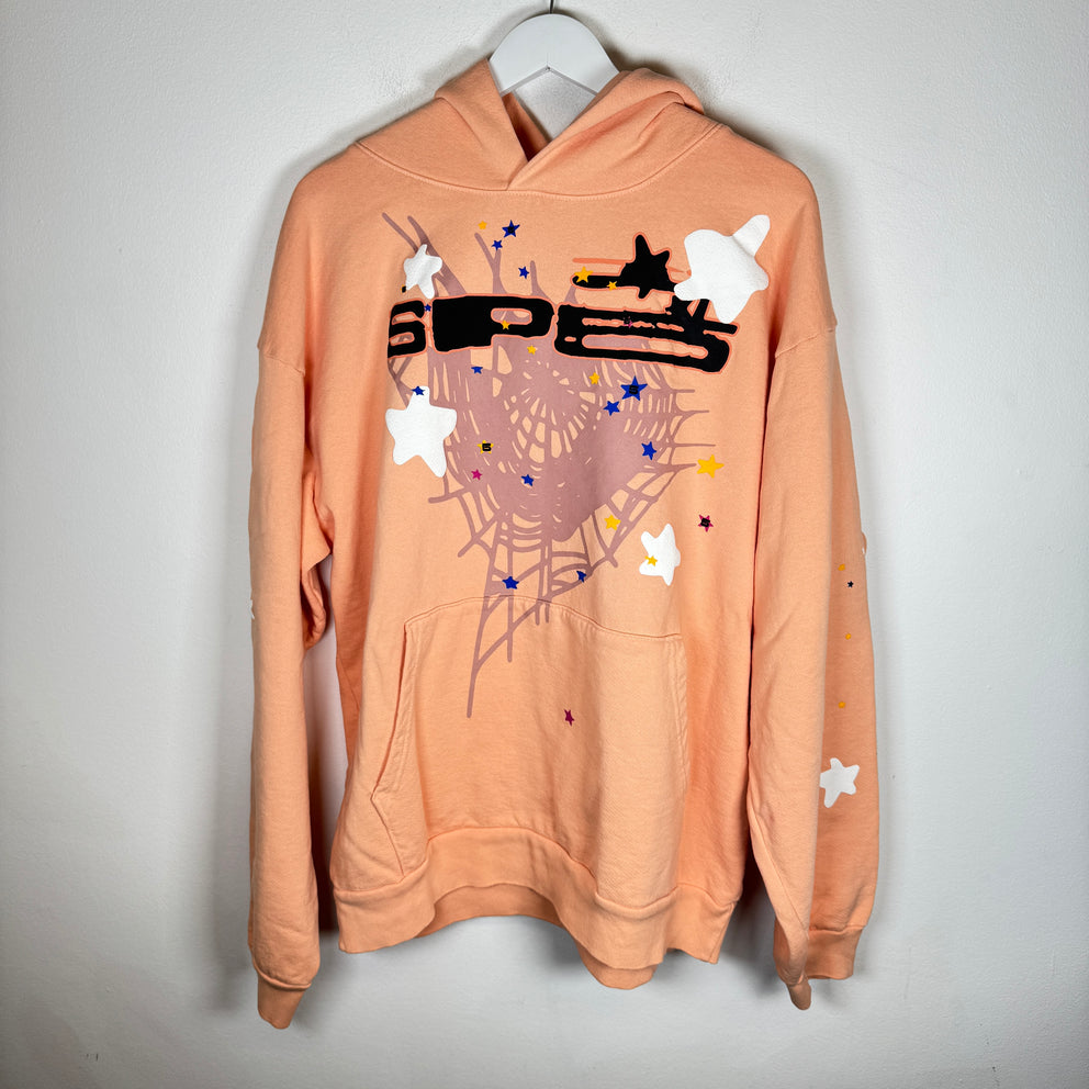 Sp5der Peach Bellini Hoodie Size XL