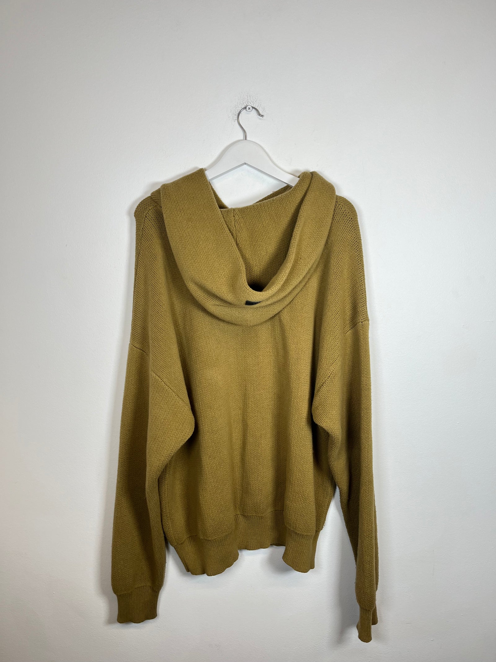 Essentials Olive Knit Hoodie Size L