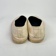 Saint Laurent Canvas Signature Embroidered Espadrilles