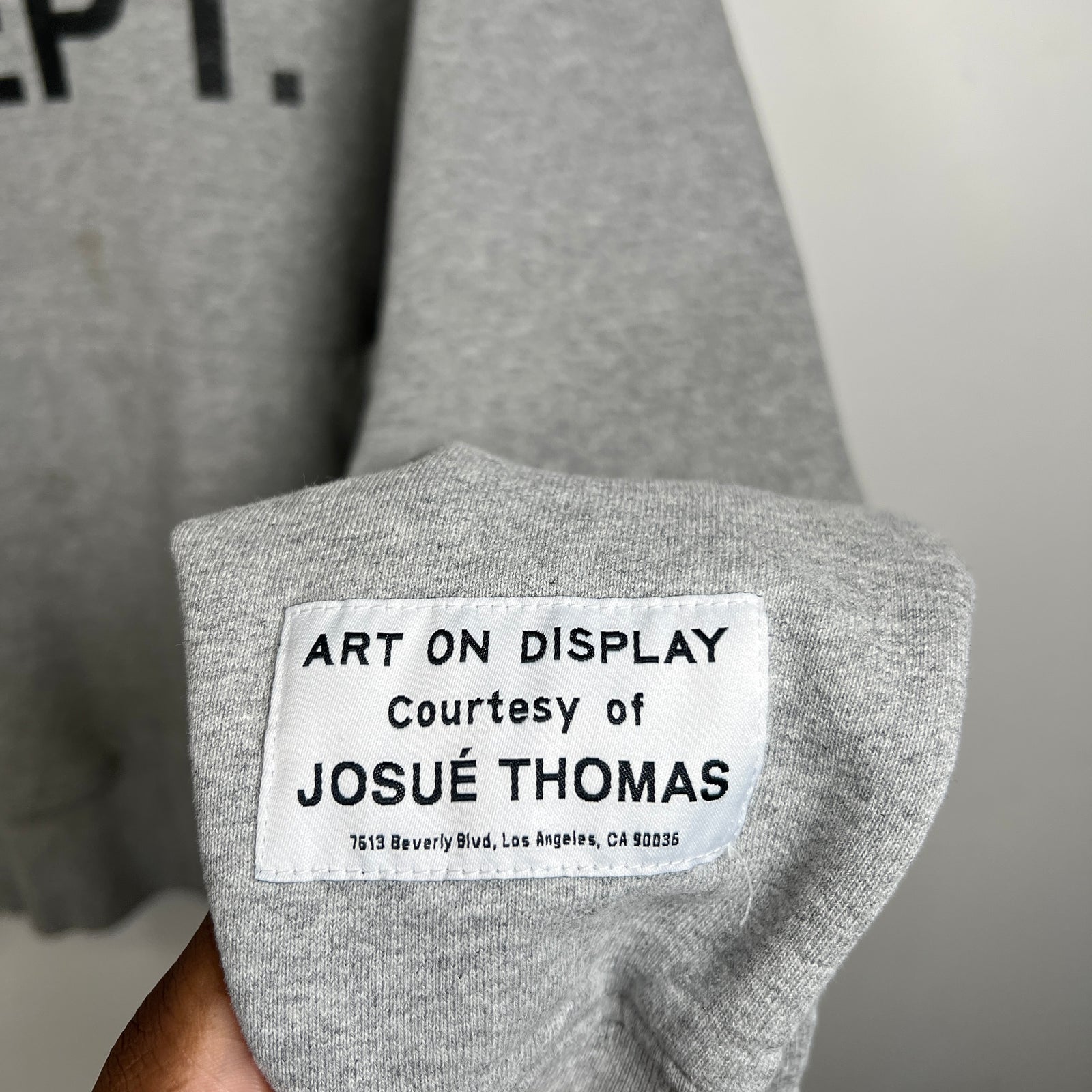 Gallery Dept Grey Logo Hoodie Size L