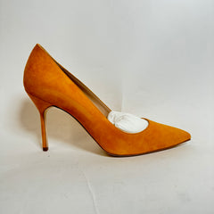 Manolo Blahnik Yellow Suede Pumps Size 38