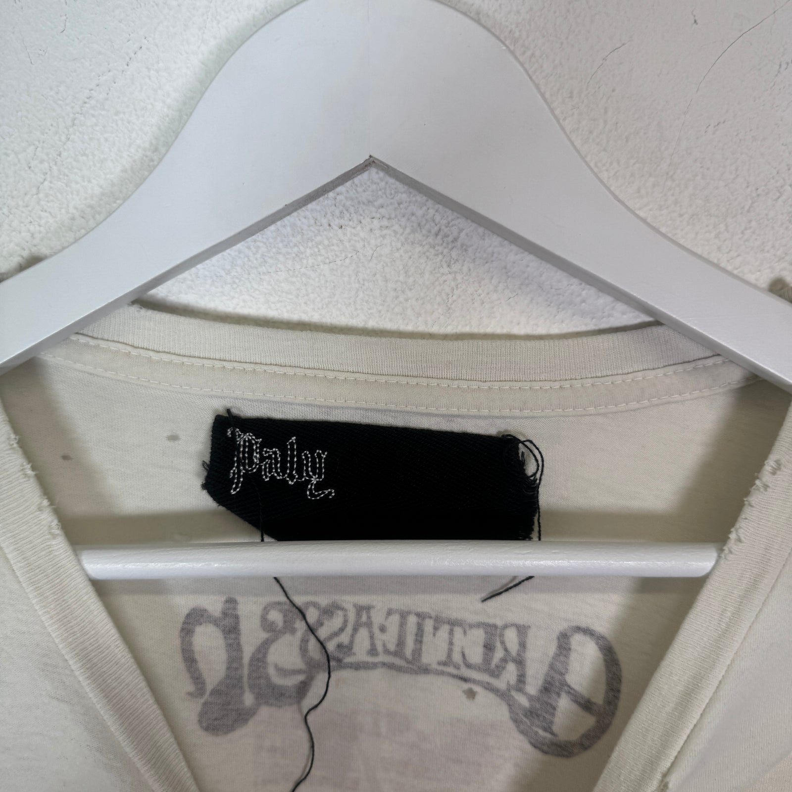 Paly White 'American Legends' Distressed T-Shirt Size L