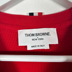 Thom Browne Red Waffle Shirt Size 4